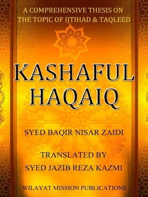 cover image of Kashaful Haqaiq